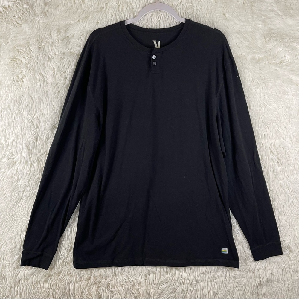 Vuori Shirt Pullover Mens XXL Black Long Sleeves